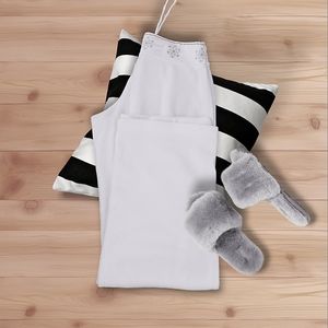 La Senza Pj Fleece Bottoms Classic leg- White- Small